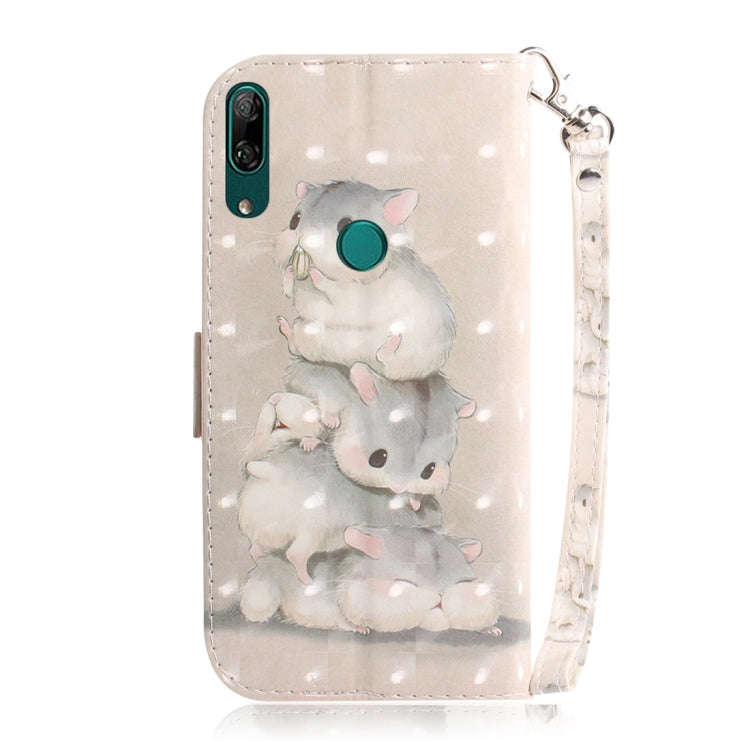 3D Colored Drawing Squirrels Pattern Horizontal Flip Leather Case for Huawei P Smart Z / Y9 Prime...
