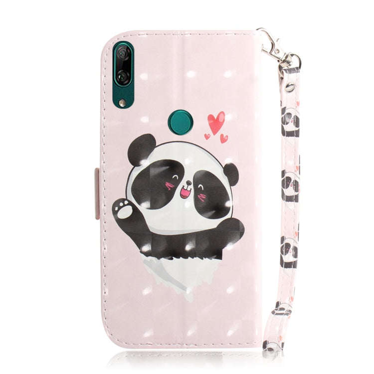 3D Colored Drawing Heart Panda Pattern Horizontal Flip Leather Case for Huawei P Smart Z / Y9 Pri...