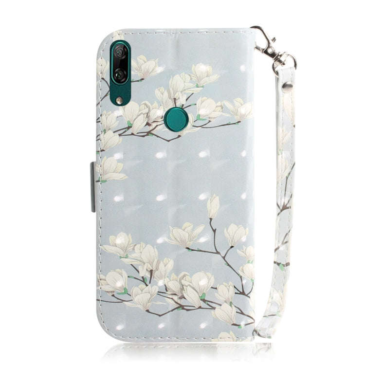 3D Colored Drawing Magnolia Pattern Horizontal Flip Leather Case for Huawei P Smart Z / Y9 Prime ...