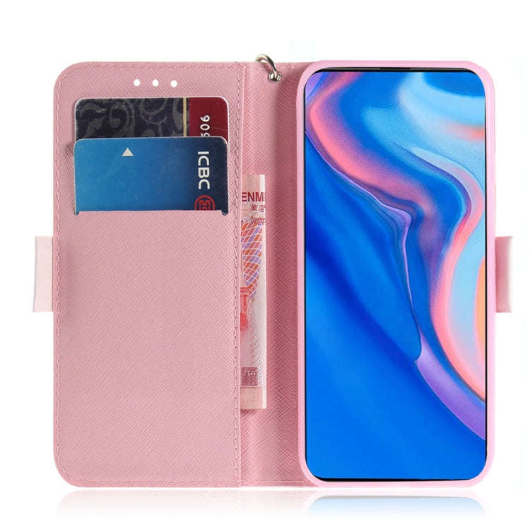 3D Colored Drawing Magnolia Pattern Horizontal Flip Leather Case for Huawei P Smart Z / Y9 Prime ...