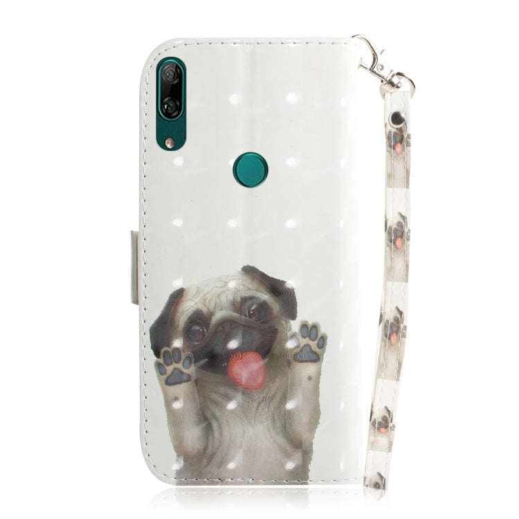 3D Colored Drawing Dog Pattern Horizontal Flip Leather Case for Huawei P Smart Z / Y9 Prime 2019 ...
