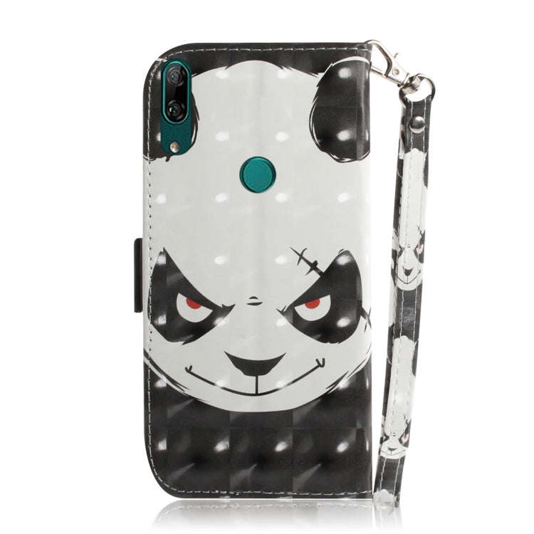 3D Colored Drawing Angry Bear Pattern Horizontal Flip Leather Case for Huawei P Smart Z / Y9 Prim...
