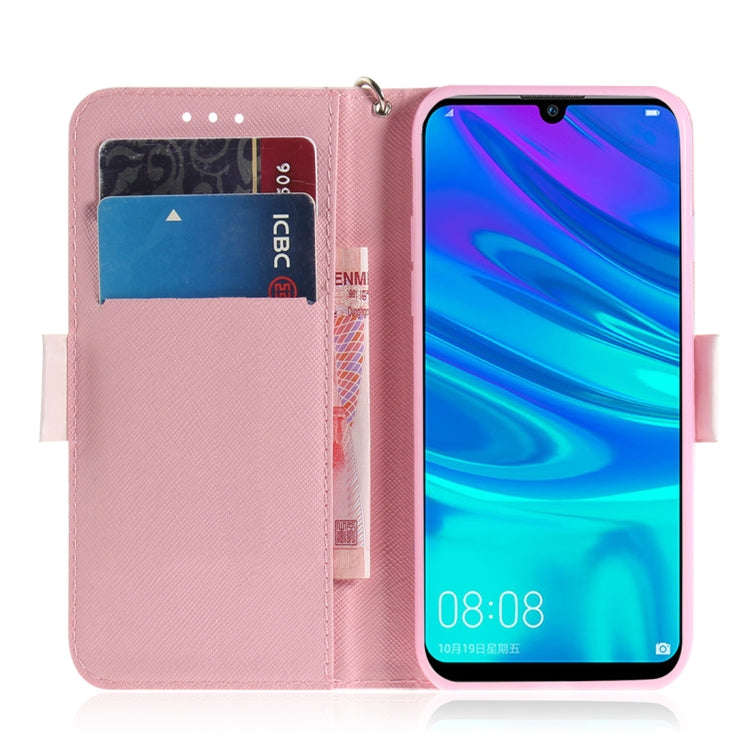 3D Colored Drawing Heart Panda Pattern Horizontal Flip Leather Case for Huawei P Smart+ 2019 / En...