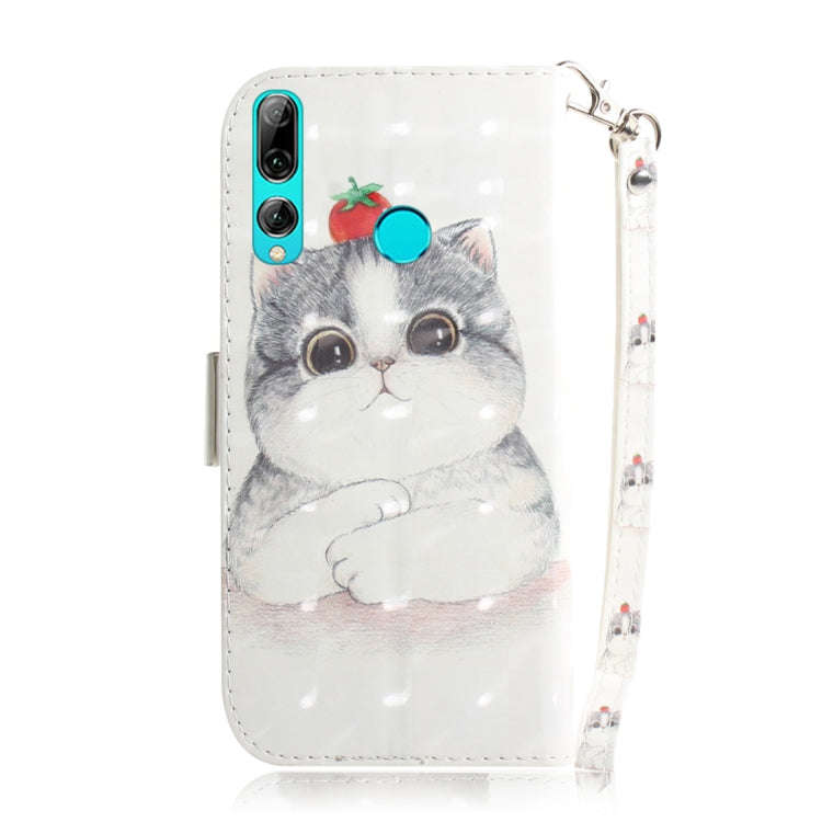 3D Colored Drawing Cute Cat Pattern Horizontal Flip Leather Case for Huawei P Smart+ 2019 / Enjoy...