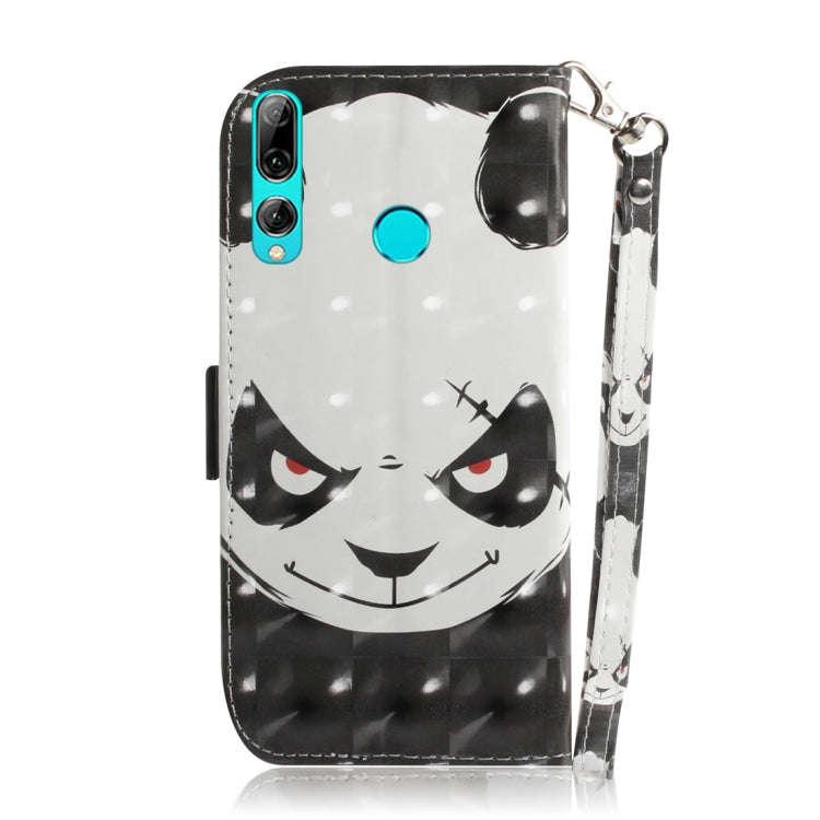 3D Colored Drawing Angry Bear Pattern Horizontal Flip Leather Case for Huawei P Smart+ 2019 / Enj...