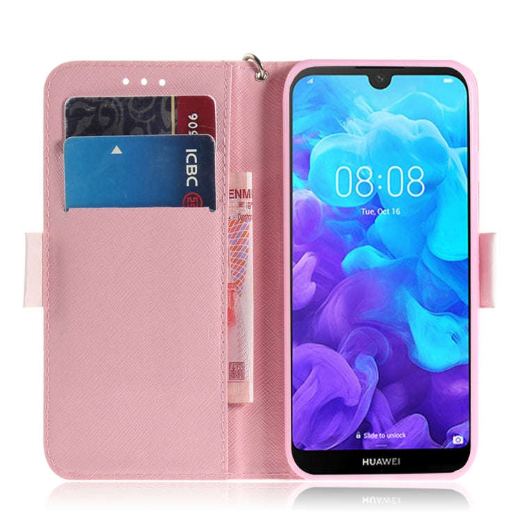 3D Colored Drawing Butterfly High-heeled Shoes Pattern Horizontal Flip Leather Case for Huawei Y5...