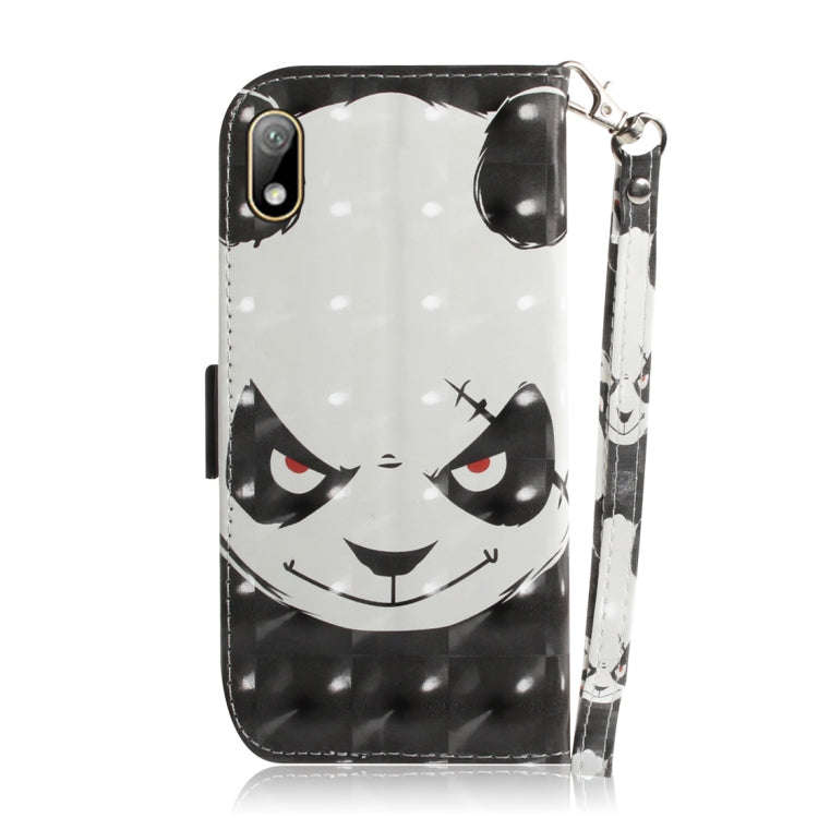 3D Colored Drawing Angry Bear Pattern Horizontal Flip Leather Case for Huawei Y5 (2019) / Honor 8...