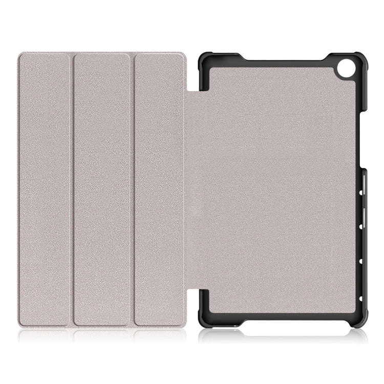Custer Texture Horizontal Flip Leather Case for Huawei MediaPad M5 Lite 8 inch , with Three-foldi...