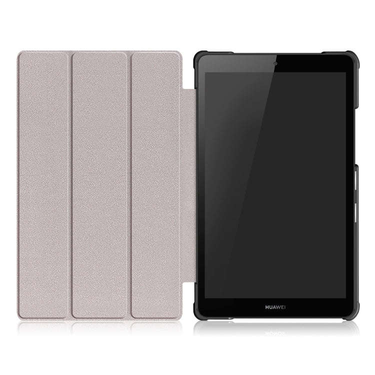 Custer Texture Horizontal Flip Leather Case for Huawei MediaPad M5 Lite 8 inch , with Three-foldi...