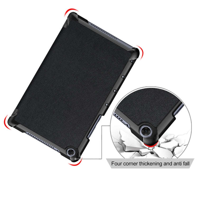 Custer Texture Horizontal Flip Leather Case for Huawei MediaPad M5 Lite 8 inch , with Three-foldi...