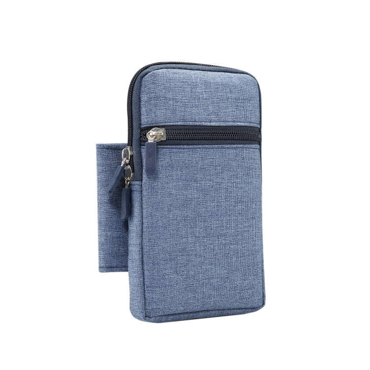 Single checked denim Multi-functional Universal Mobile Phone Waist Pack Case for 6.3 Inch or Belo...