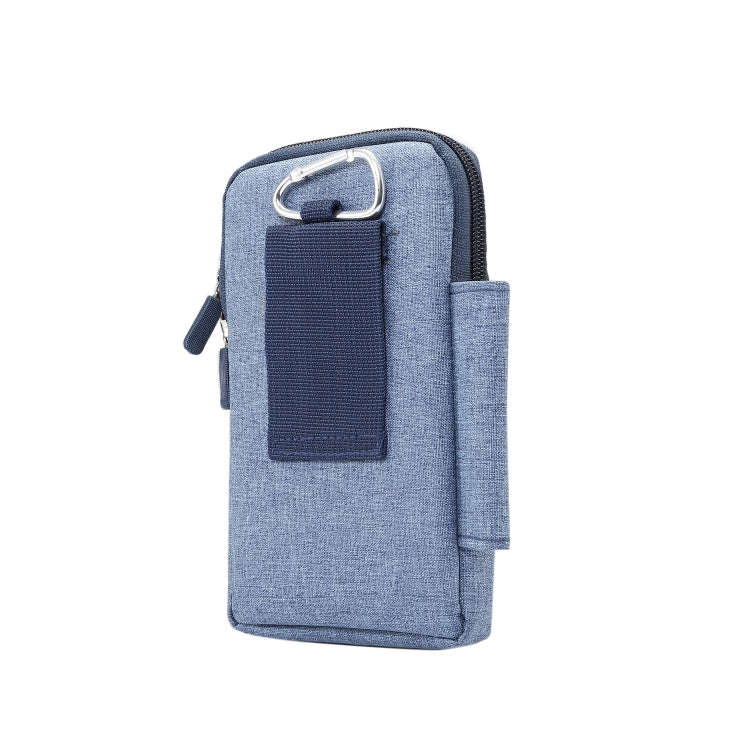 Single checked denim Multi-functional Universal Mobile Phone Waist Pack Case for 6.3 Inch or Belo...