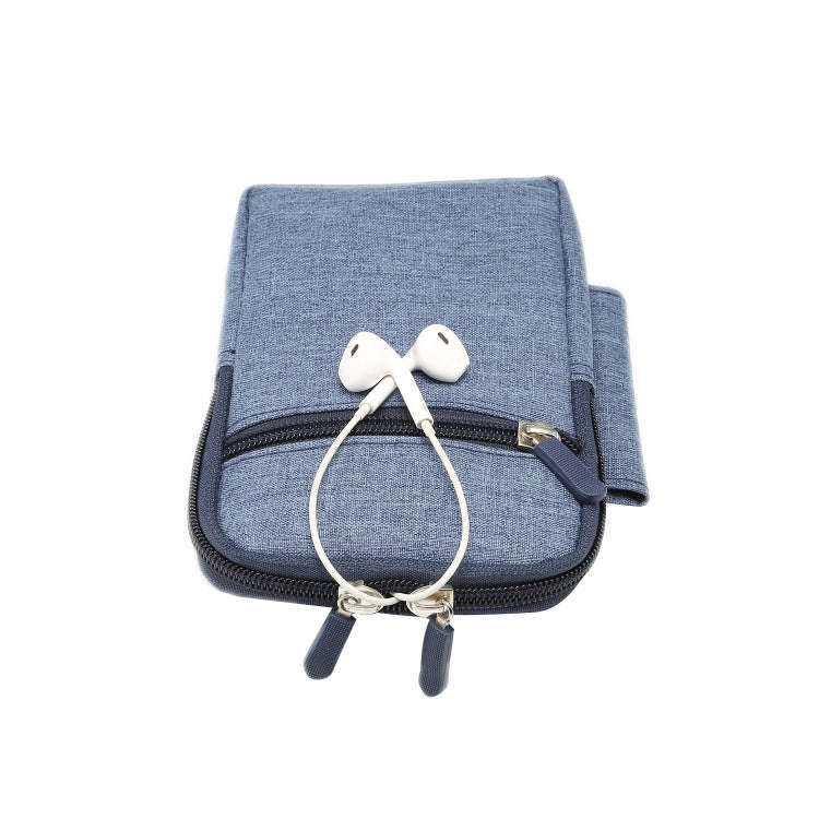 Single checked denim Multi-functional Universal Mobile Phone Waist Pack Case for 6.3 Inch or Belo...