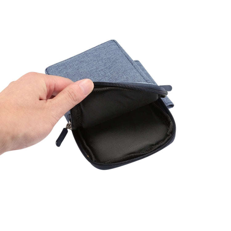Single checked denim Multi-functional Universal Mobile Phone Waist Pack Case for 6.3 Inch or Belo...