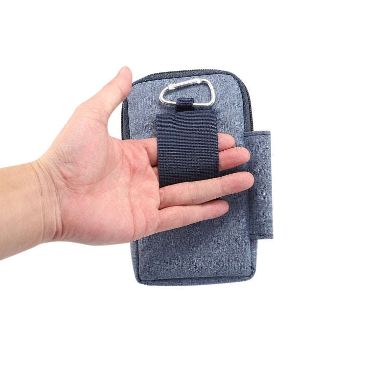 Single checked denim Multi-functional Universal Mobile Phone Waist Pack Case for 6.3 Inch or Belo...