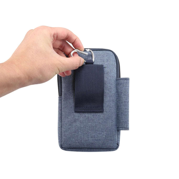 Single checked denim Multi-functional Universal Mobile Phone Waist Pack Case for 6.3 Inch or Belo...