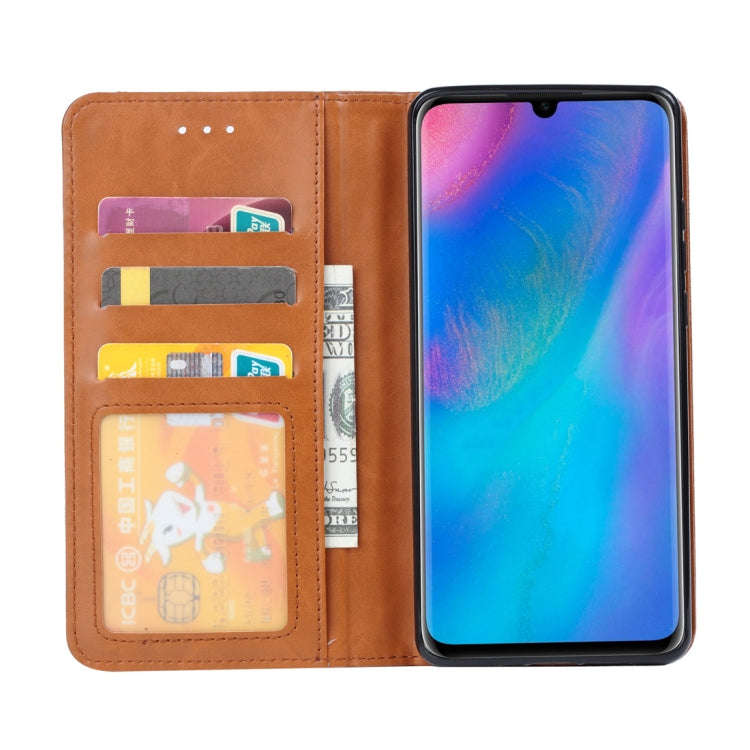 Knead Skin Texture Horizontal Flip Leather Case for Huawei P30 Pro, with Photo Frame & Holder & C...