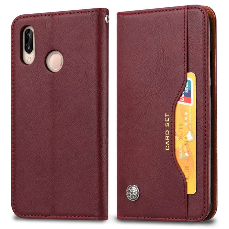 Knead Skin Texture Horizontal Flip Leather Case for Huawei P30 Lite, with Photo Frame & Holder & ...