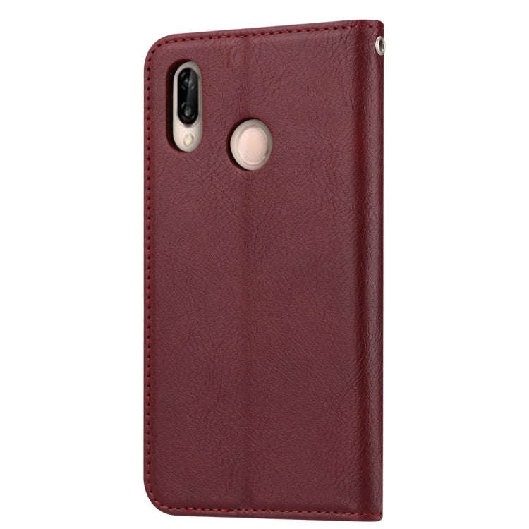 Knead Skin Texture Horizontal Flip Leather Case for Huawei P30 Lite, with Photo Frame & Holder & ...