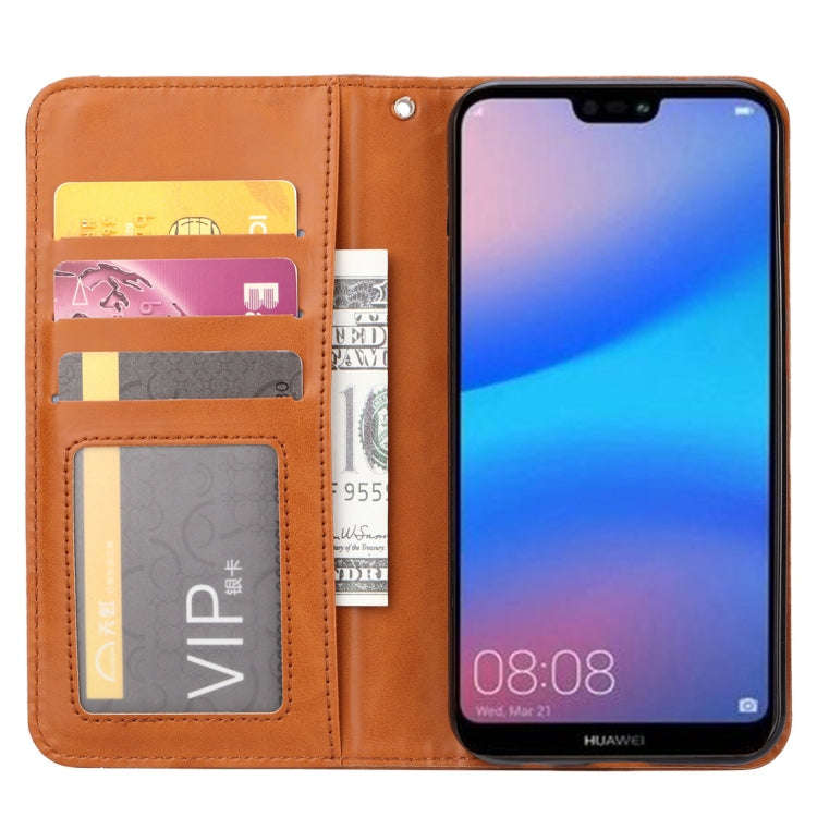Knead Skin Texture Horizontal Flip Leather Case for Huawei P30 Lite, with Photo Frame & Holder & ...