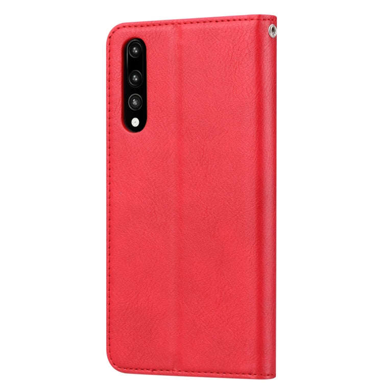 Knead Skin Texture Horizontal Flip Leather Case for Huawei P30, with Photo Frame & Holder & Card ...