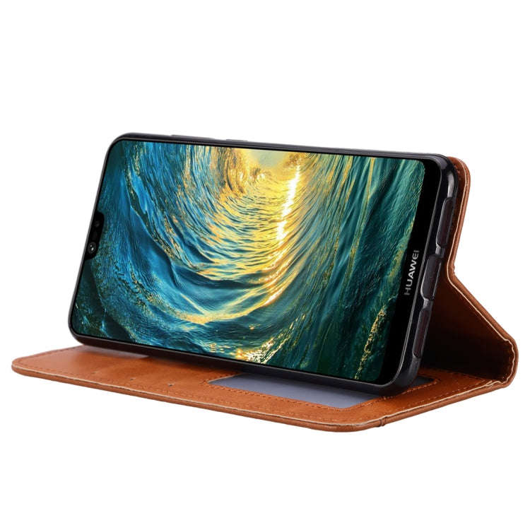 Knead Skin Texture Horizontal Flip Leather Case for Huawei P30, with Photo Frame & Holder & Card ...
