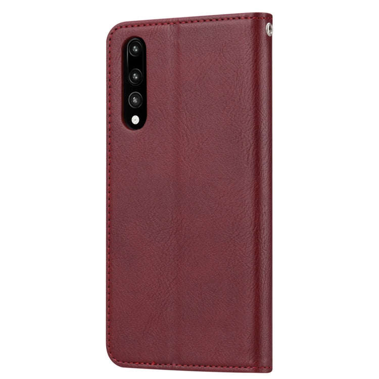 Knead Skin Texture Horizontal Flip Leather Case for Huawei P30, with Photo Frame & Holder & Card ...