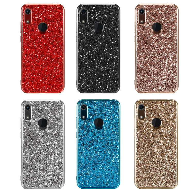 Glittery Powder Shockproof TPU Case for Huawei Honor Play 8A(Red)