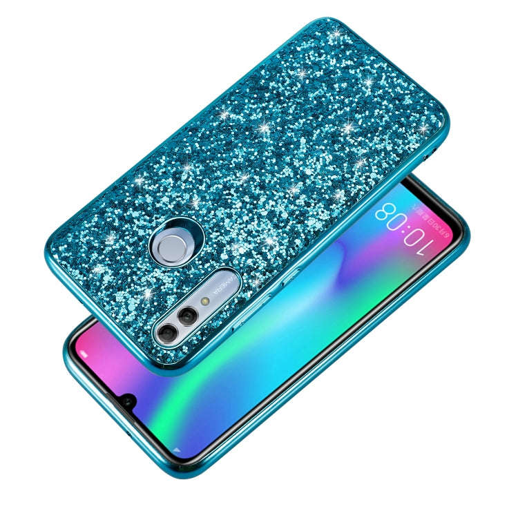 Glittery Powder Shockproof TPU Case for Huawei  Honor 10 Lite (Silver)