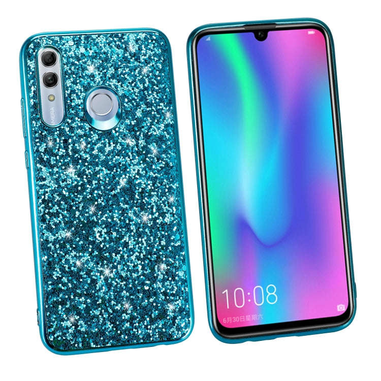 Glittery Powder Shockproof TPU Case for Huawei  Honor 10 Lite (Silver)