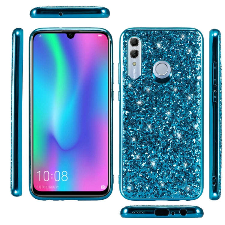Glittery Powder Shockproof TPU Case for Huawei  Honor 10 Lite (Silver)