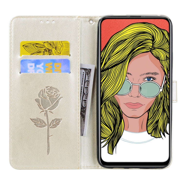 Rose Embossed Horizontal Flip PU Leather Case for Huawei P Smart Z, with Holder & Card Slots & Wa...