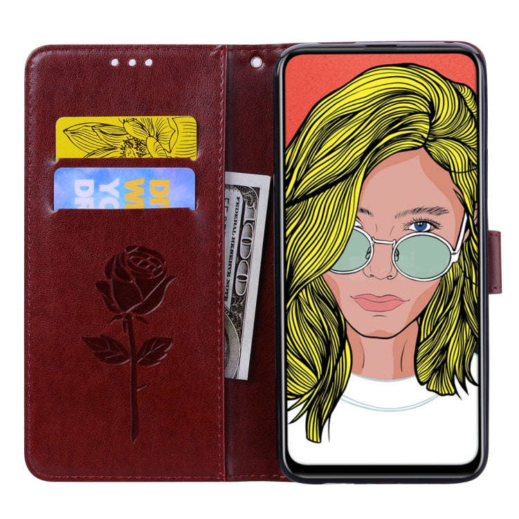 Rose Embossed Horizontal Flip PU Leather Case for Huawei P Smart Z, with Holder & Card Slots & Wa...