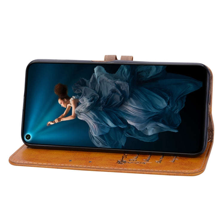Business Style Oil Wax Texture Horizontal Flip Leather Case for Huawei Honor 20, with Holder & Ca...