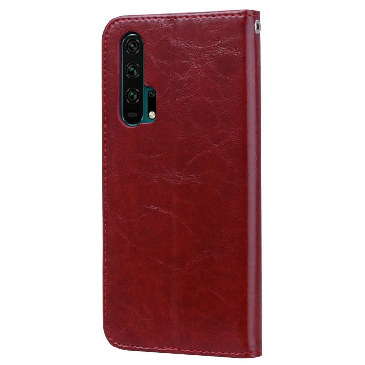 Business Style Oil Wax Texture Horizontal Flip Leather Case for Huawei Honor 20 Pro, with Holder ...