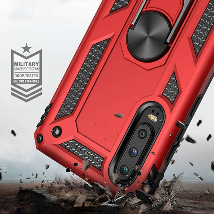 Armor Shockproof TPU + PC Protective Case for Huawei P30, with 360 Degree Rotation Holder (Black)