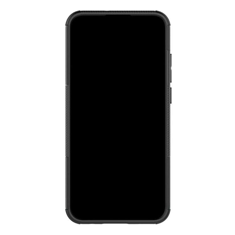 Tire Texture TPU+PC Shockproof Case for Huawei P Smart+ 2019, with Holder (Black)