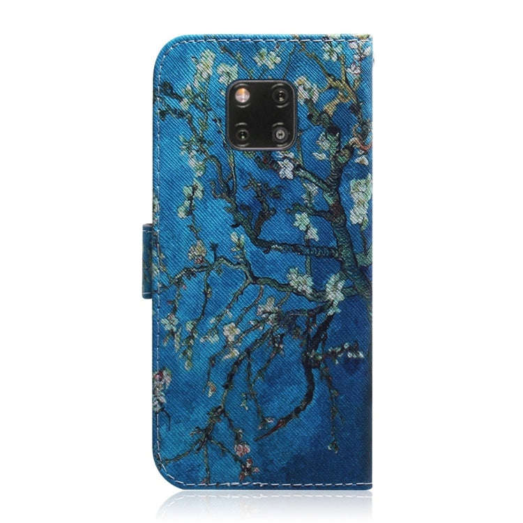 Apricot Flower Pattern Coloured Drawing Horizontal Flip Leather Case for Huawei Mate 20 Pro, with...