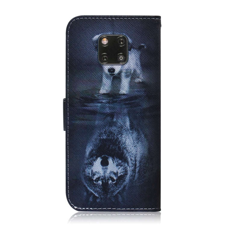Wolf and Dog Pattern Coloured Drawing Horizontal Flip Leather Case for Huawei Mate 20 Pro, with H...