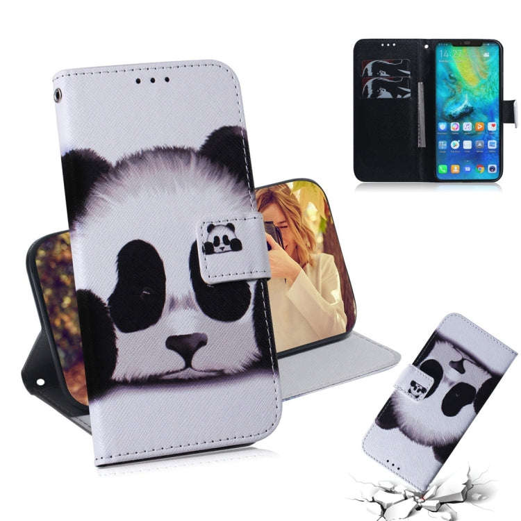 Panda Pattern Coloured Drawing Horizontal Flip Leather Case for Huawei Mate 20 Pro, with Holder &...