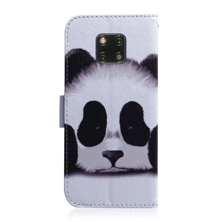 Panda Pattern Coloured Drawing Horizontal Flip Leather Case for Huawei Mate 20 Pro, with Holder &...
