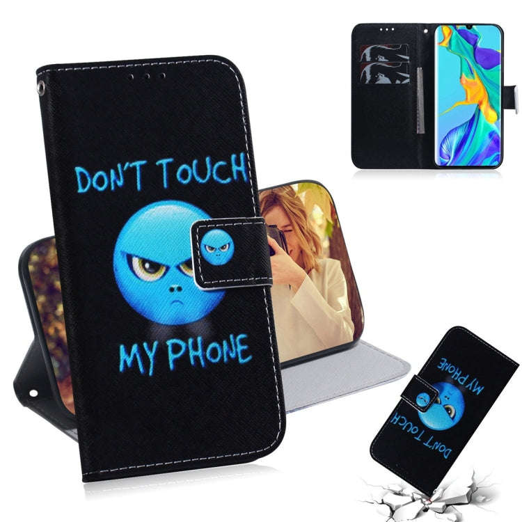 Anger Pattern Coloured Drawing Horizontal Flip Leather Case for Huawei P30 Pro, with Holder & Car...