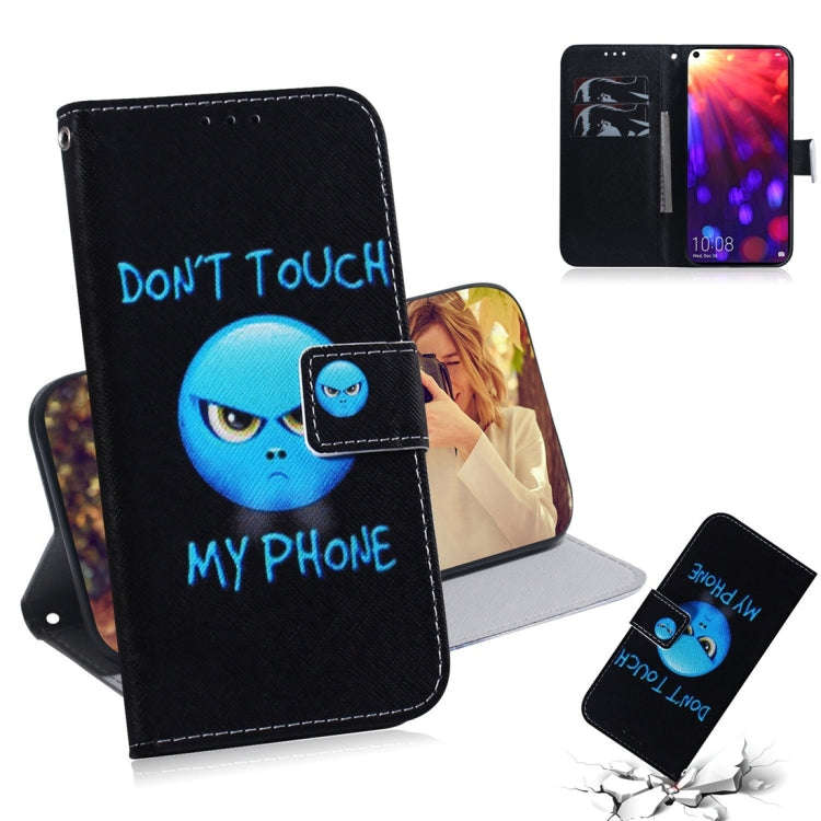 Anger Pattern Coloured Drawing Horizontal Flip Leather Case for Huawei Honor View 20, with Holder...