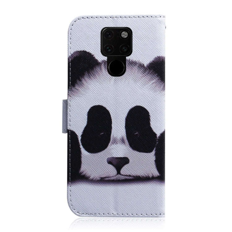 Panda Pattern Coloured Drawing Horizontal Flip Leather Case for Huawei Mate 20, with Holder & Car...