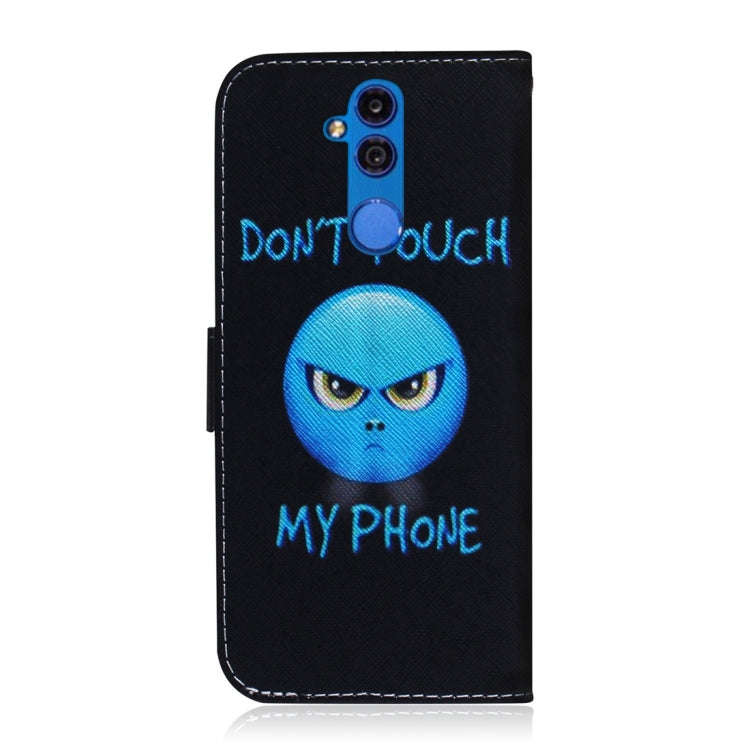 Anger Pattern Coloured Drawing Horizontal Flip Leather Case for Huawei Mate 20 Lite, with Holder ...
