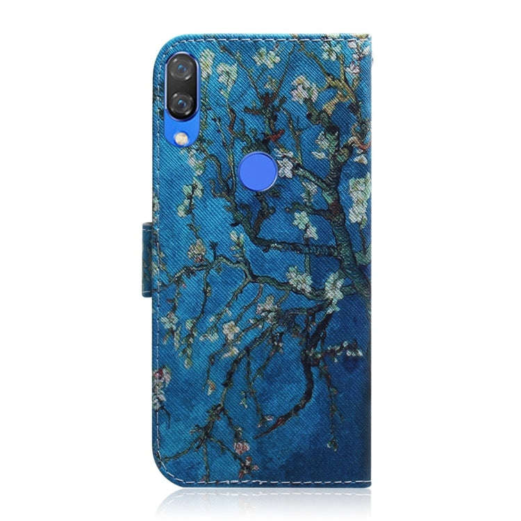 Apricot Flower Pattern Coloured Drawing Horizontal Flip Leather Case for Huawei Nova 3, with Hold...