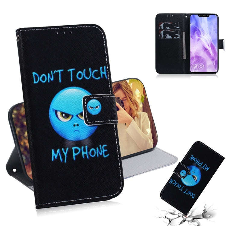 Anger Pattern Coloured Drawing Horizontal Flip Leather Case for Huawei Nova 3, with Holder & Card...