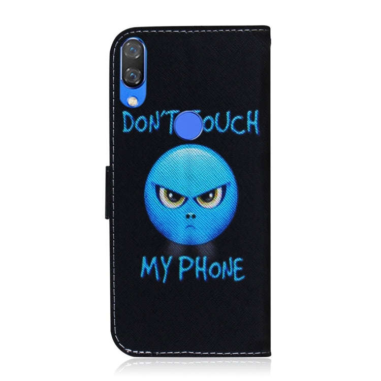 Anger Pattern Coloured Drawing Horizontal Flip Leather Case for Huawei Nova 3, with Holder & Card...