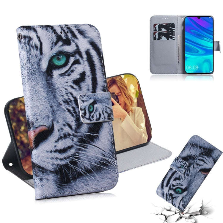 Tiger Pattern Coloured Drawing Horizontal Flip Leather Case for Huawei P Smart (2019) / Honor 10 ...