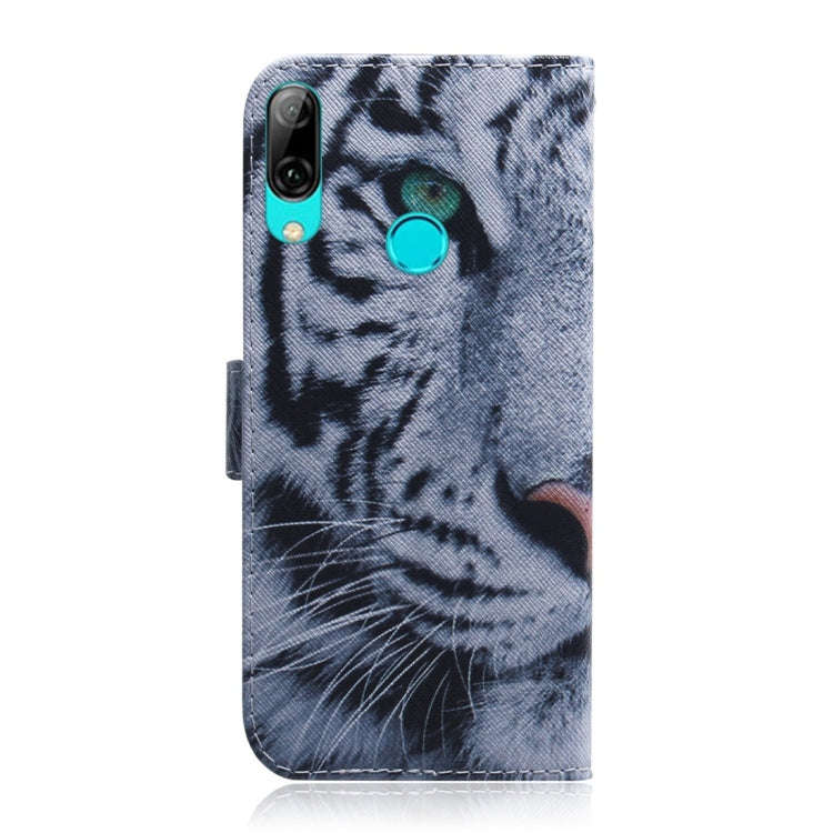 Tiger Pattern Coloured Drawing Horizontal Flip Leather Case for Huawei P Smart (2019) / Honor 10 ...